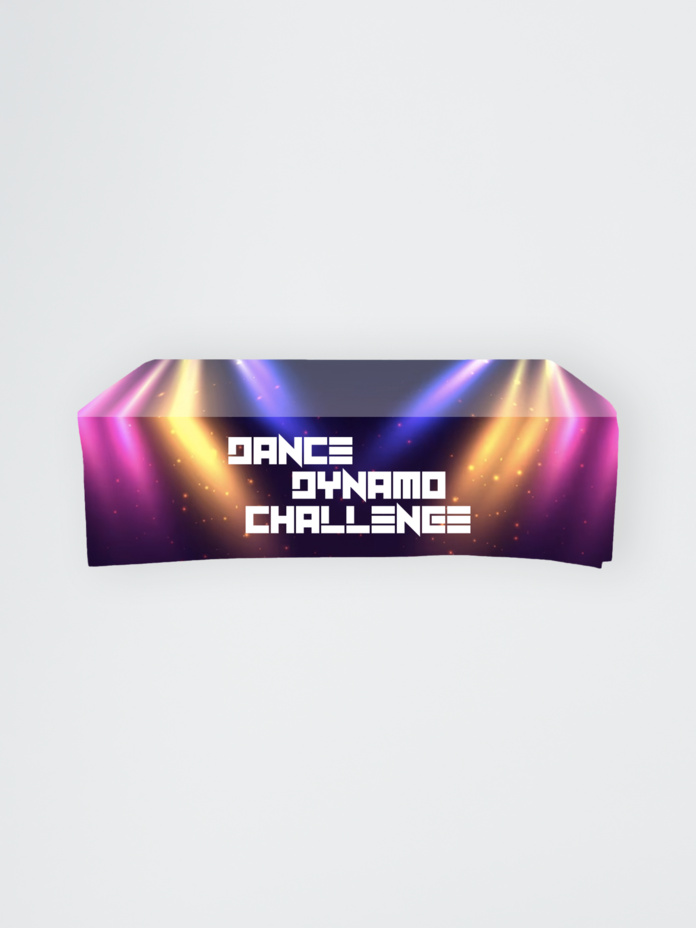 Full-Out Box Style Fitted Tablecloth - 8' Table, 4 sided, Closed back Thumbnail