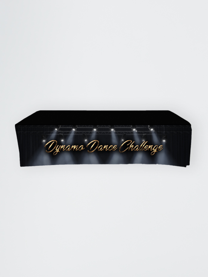Full-Out Convertible Table Cloth - 8' to 6', Drape style, 4 sided, Closed back Thumbnail