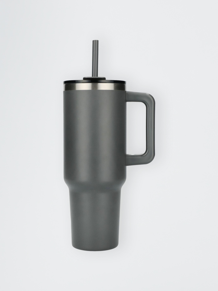 Recycled Tumbler with Straw Thumbnail