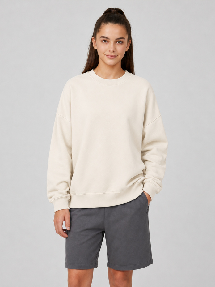 Studio Essentials Oversized Drop Shoulder Crewneck Thumbnail