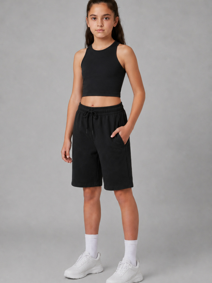 Copy of Studio Essentials Unisex Long Length Fleece Shorts Thumbnail