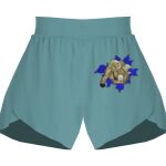 Ladies Flowy Overlay Shorts Thumbnail