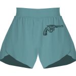 Ladies Flowy Overlay Shorts Thumbnail