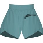 Ladies Flowy Overlay Shorts Thumbnail