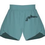 Ladies Flowy Overlay Shorts Thumbnail