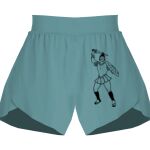 Ladies Flowy Overlay Shorts Thumbnail