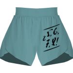 Ladies Flowy Overlay Shorts Thumbnail