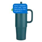 Kentia SS Travel Mug w/Silicone Straw & Charm Holder - 30oz Thumbnail