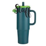 Kentia SS Travel Mug w/Silicone Straw & Charm Holder - 30oz Thumbnail