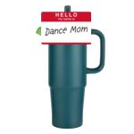 Kentia SS Travel Mug w/Silicone Straw & Charm Holder - 30oz Thumbnail