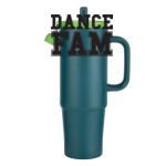 Kentia SS Travel Mug w/Silicone Straw & Charm Holder - 30oz Thumbnail