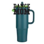 Kentia SS Travel Mug w/Silicone Straw & Charm Holder - 30oz Thumbnail