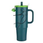 Kentia SS Travel Mug w/Silicone Straw & Charm Holder - 30oz Thumbnail