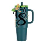Kentia SS Travel Mug w/Silicone Straw & Charm Holder - 30oz Thumbnail
