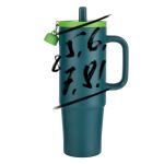 Kentia SS Travel Mug w/Silicone Straw & Charm Holder - 30oz Thumbnail