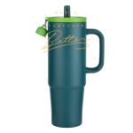 Kentia SS Travel Mug w/Silicone Straw & Charm Holder - 30oz Thumbnail